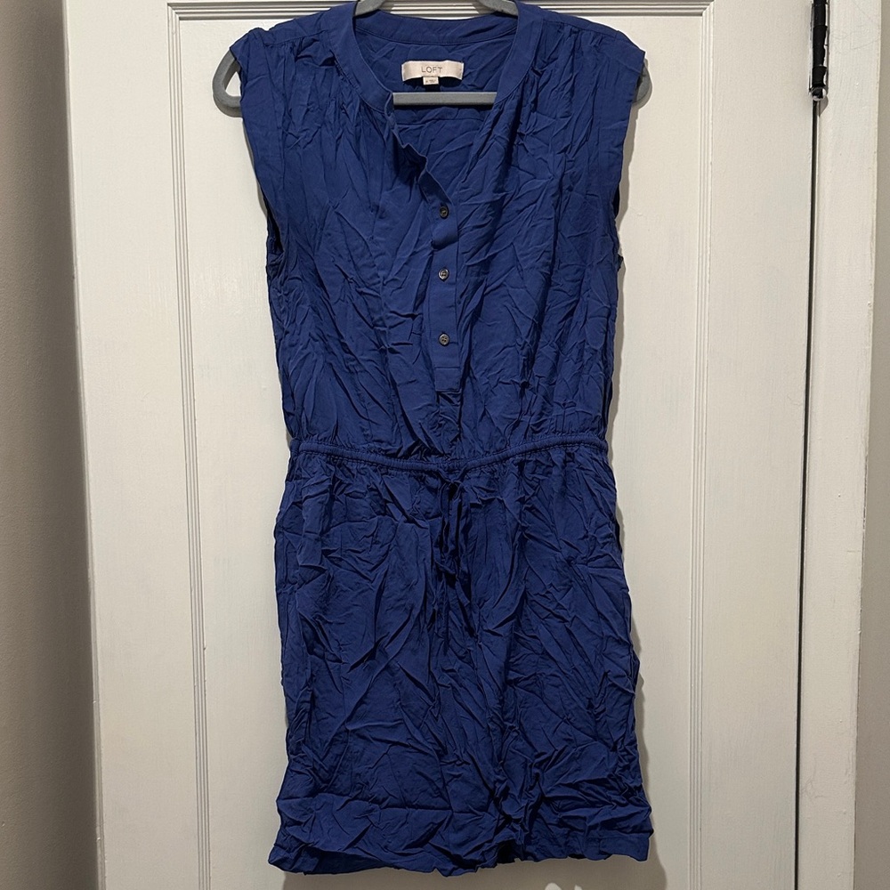 LOFT Royal Blue Sleeveless Mini Dress